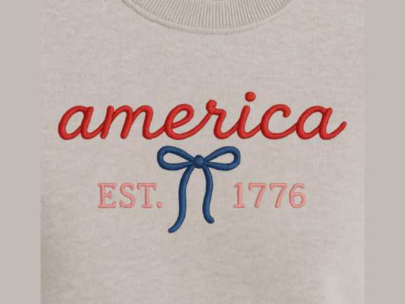 Coquette America Embroidery Design