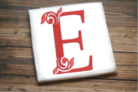 E Letter Beautiful Monogram