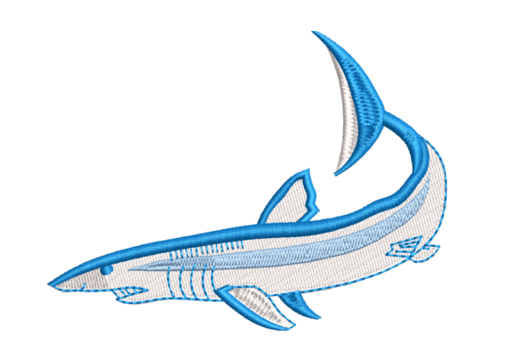 Fierce Fish Embroidery Design