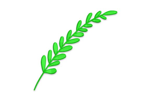 Green Branch with Leafs: A Thoughtful Embroidery Choice