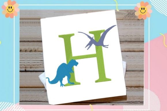 H Letter Dino Delight Alphabet