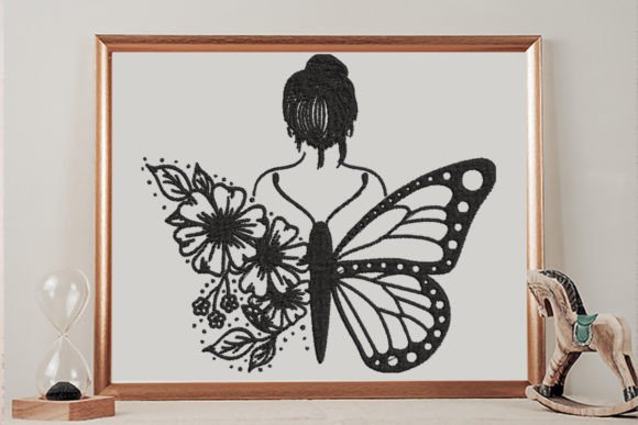 Half Butterfly Half Flowers