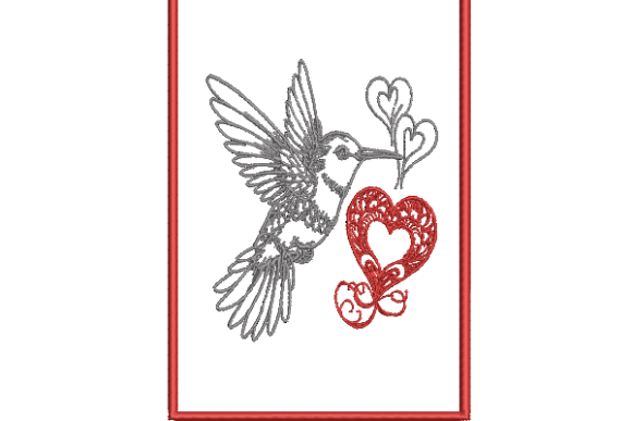 Hummingbird Heart Mug Rug
