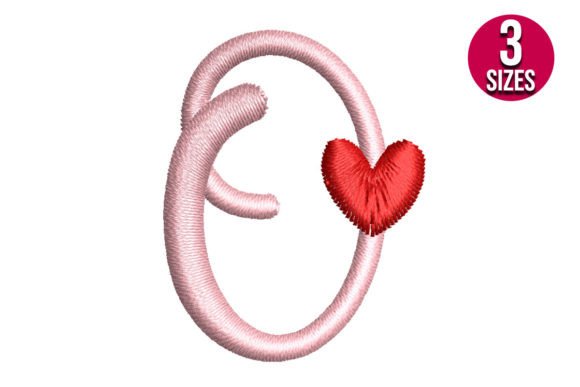Letter O with Heart