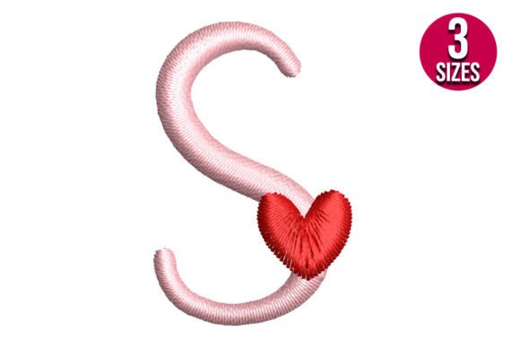 Letter S with Heart: A Thoughtful Embroidery Choice for Personalized Gifts