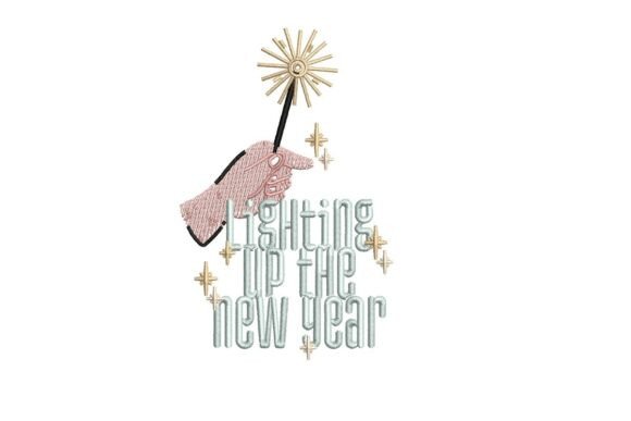 Lighting Up the New Year, Sparkler Embroidery