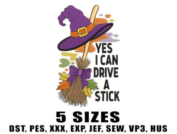 Spooky Witch Girls Embroidery Design