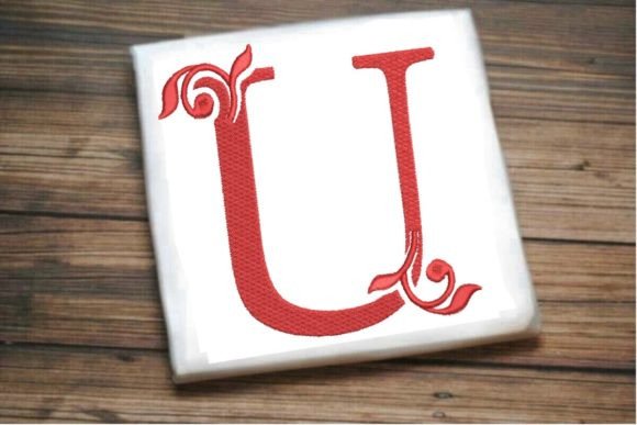 U Letter Beautiful Monogram